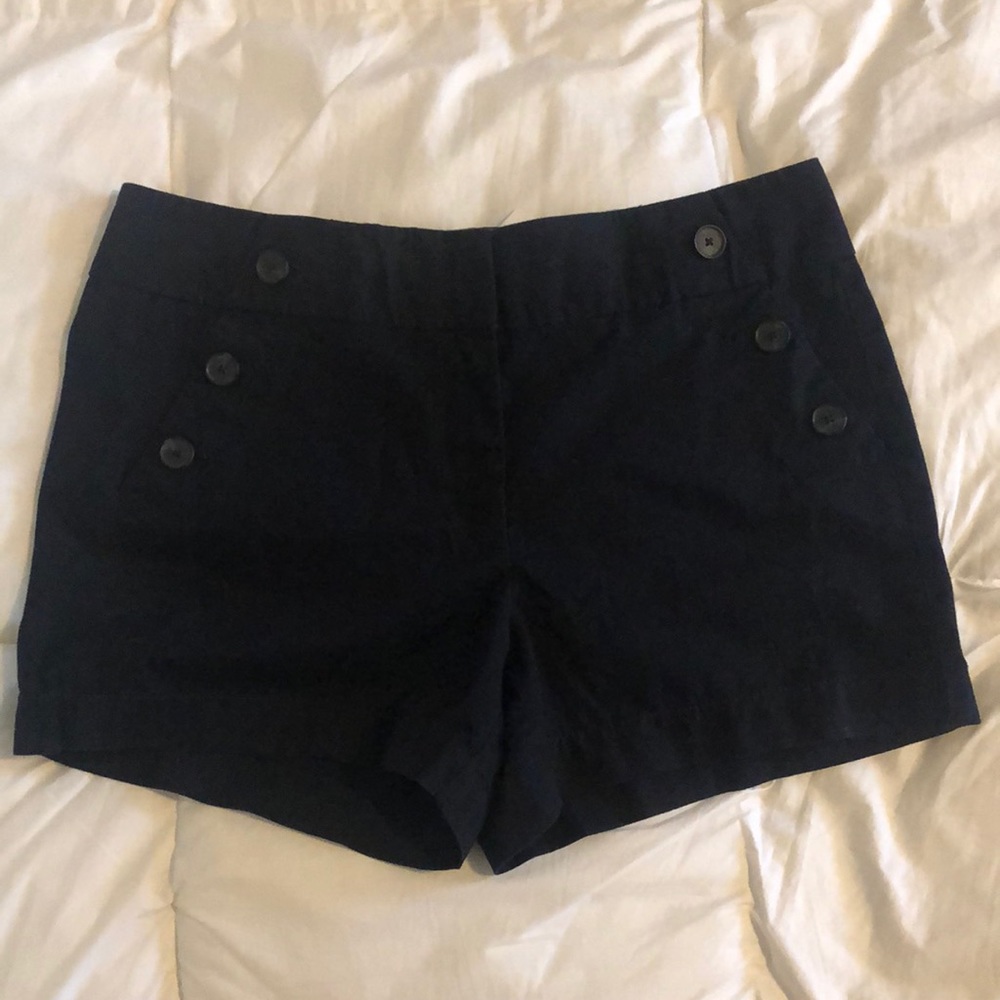 Black LOFT Riviera High Waisted Shorts NWT
